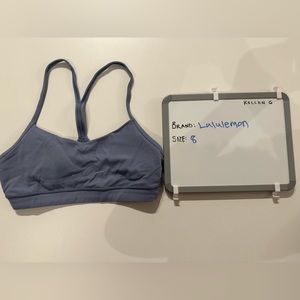 Lululemon flow y bra size 8: blue